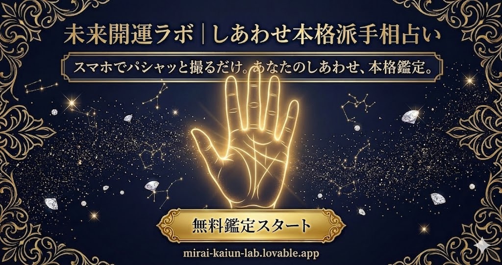 未来開運ラボ | しあわせ本格派手相占い